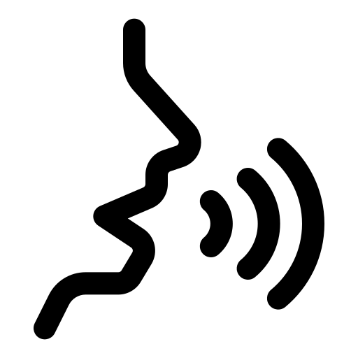 Icono de comandos por voz